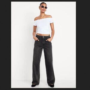 Mid-Rise Wide Leg Jeans - 8 TALL